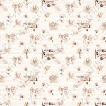 Avion floral boho fond rayé