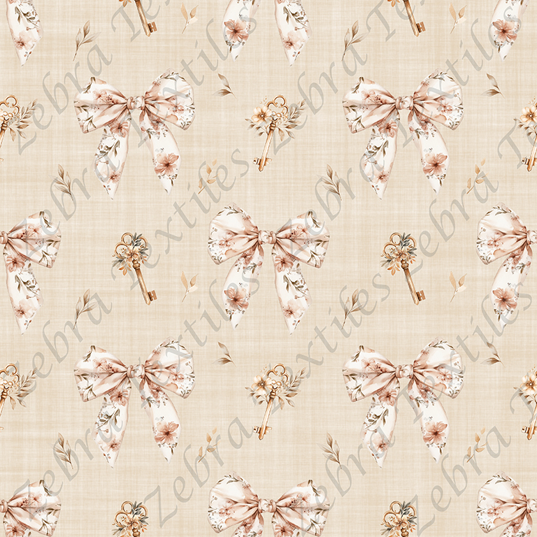 Boucle floral et clef fond sable