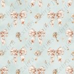 Boucle floral et clef fond sarcelle