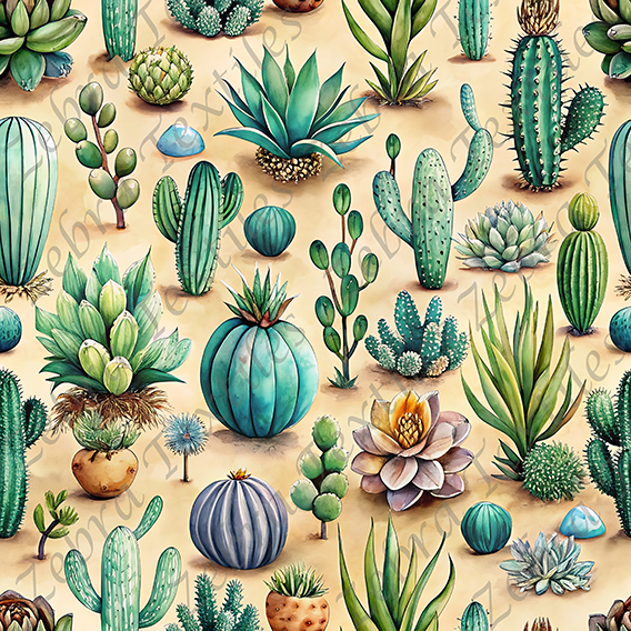 Cactus fond sable