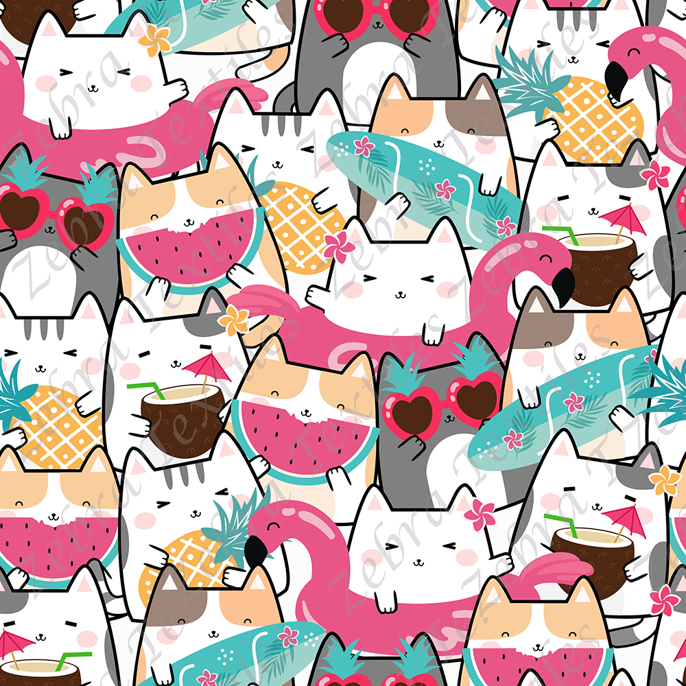 Chat en été