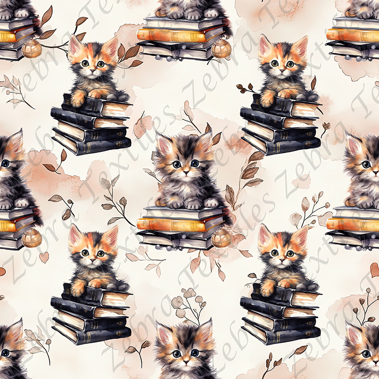 Chat et livre noire fond neutre