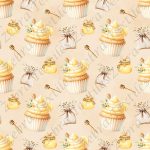 Cupcake citron fond crème