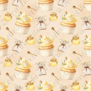 Cupcake citron fond crème