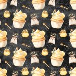 Cupcake citron fond noir