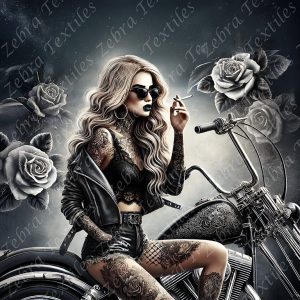 Femme moto noire