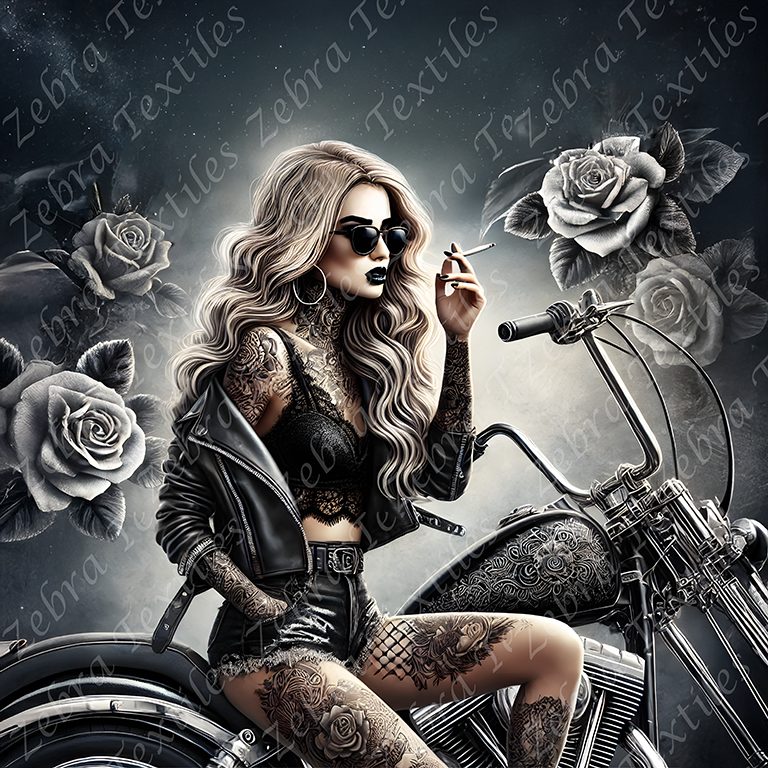 Femme moto noire