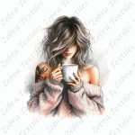 Fille et café pull lainage