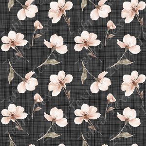 Fleur aquarelle rosée fond lin