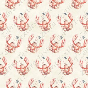 Homard aquarelle fond crème