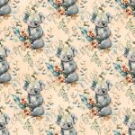 Koala aquarelle fond crème