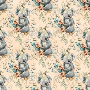 Koala aquarelle fond crème