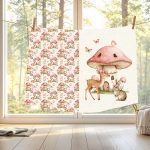 Lapin et chevreuil maison champi fond crème