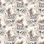 Loup floral neutre fond crème