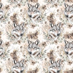 Loup floral neutre fond crème