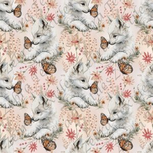 Loup papillon sur museau fond pêche