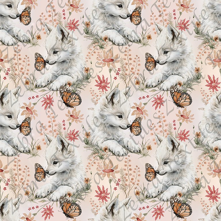 Loup papillon sur museau fond pêche