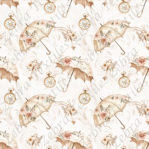 Parapluie floral boho fond pampas