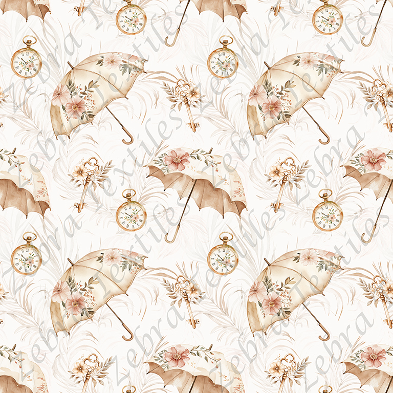 Parapluie floral boho fond pampas