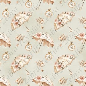 Parapluie floral boho fond sauge