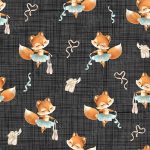 Renard ballerine fond lin