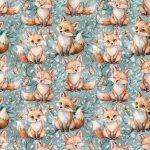 Renard caramel fond feuillage vert