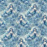 Sirène et pivoine bleue