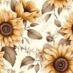 Tournesol boho fond crème