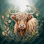 Vache feuillage