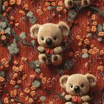 koala lainage fond rouge