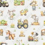 Animaux mignon au champs fond taupe