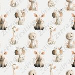 Animaux safari neutre fond taupe