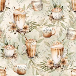 Café fond feuillage