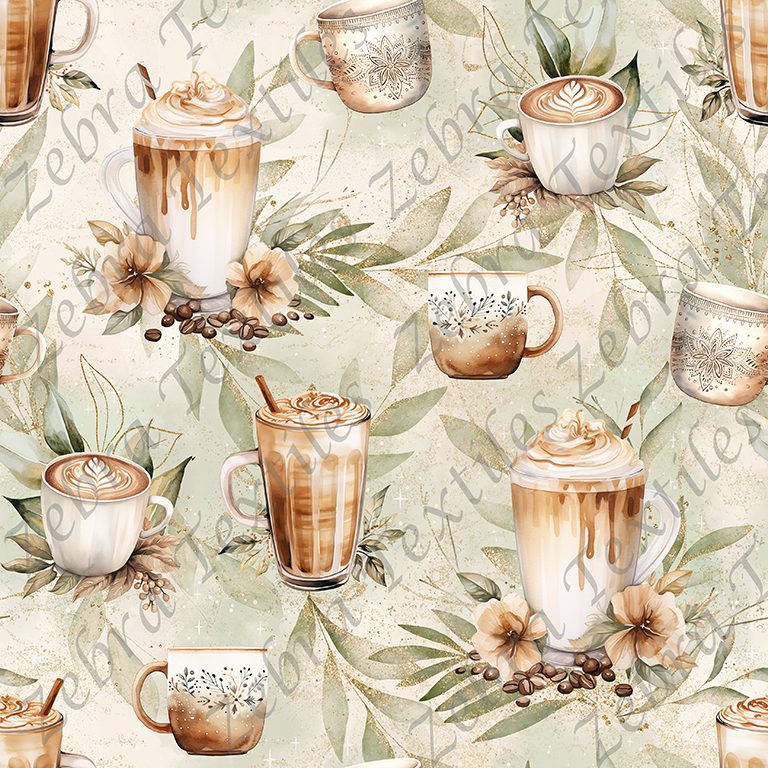 Café fond feuillage