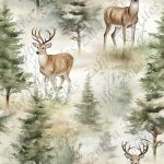 Chevreuil marchant dans la forêt