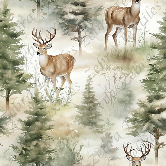 Chevreuil marchant dans la forêt