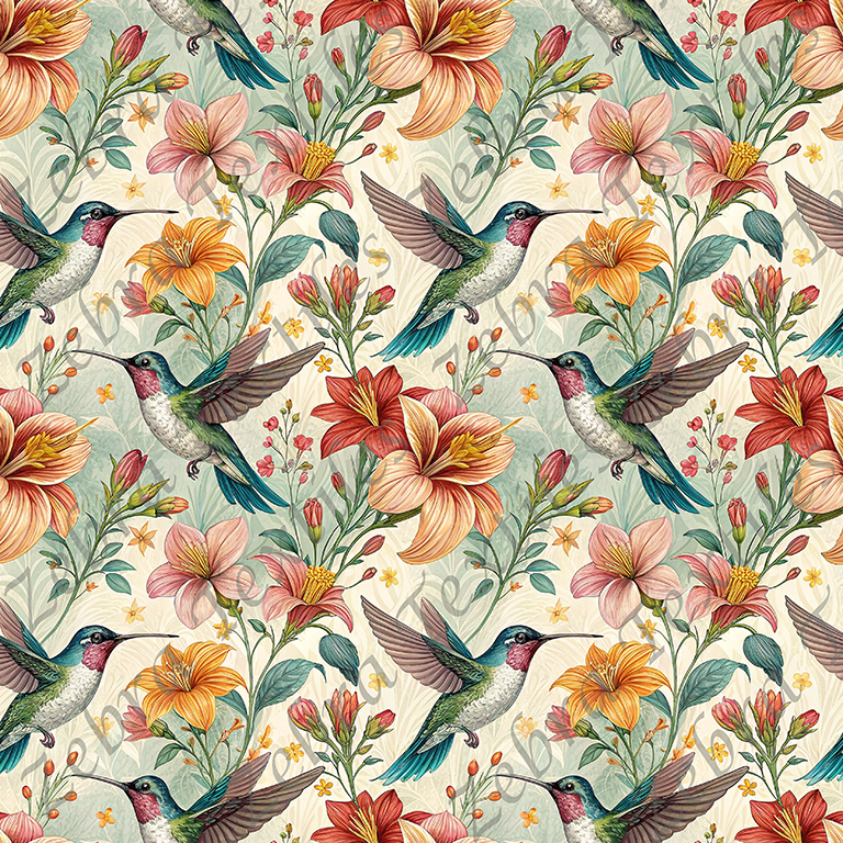 Colibri et fleur 6