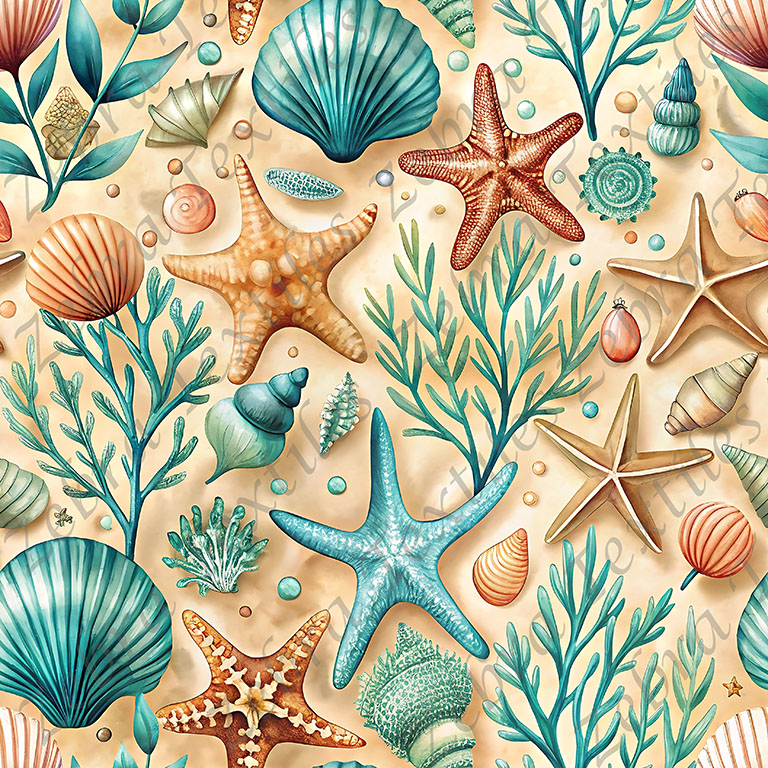 Étoile de mer et coquillage