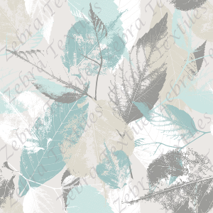 Feuille fossile aqua