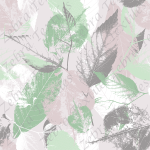 Feuille fossile vert