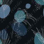 Feuille moderne rond bleu