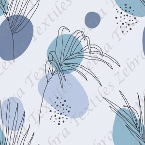 Feuille moderne rond bleu fond pâle