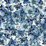 Floral marine aqua