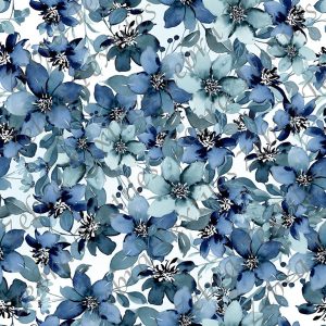 Floral marine aqua