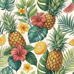 Fruit tropical et feuillage 7