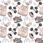 Gym rosé fond blanc