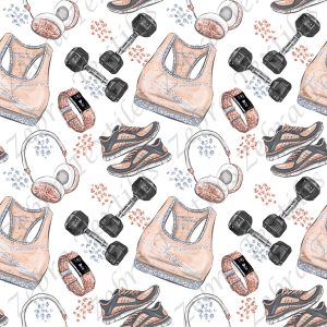 Gym rosé fond blanc