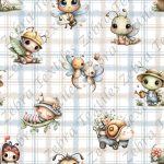 Insecte au jardin fond plaid