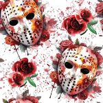 Masque et floral rouge
