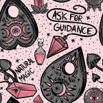 Ouija gris fond rose